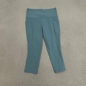Athleta Leggings Womens Size Medium Blue Salutation Stash Pocket II Capri - Picture 1 of 9