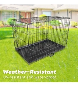 24in Dog Cage Pet Wire Crate Puppy Cat Foldable Metal Kennel Portable with Tray - Picture 1 of 3