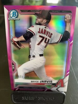 Bryce Jarvis 2021 Bowman Chrome Fuchsia Pink Refractor /199 BCP-44 - Image 1 of 2