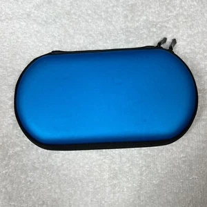 PSP Carrying Case Hard Shell Zip Blue Gametech 1000 2000 3000 - Picture 1 of 6