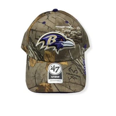 '47 Baltimore Ravens MVP Realtree Camo Frost Adjustable Strap Hat Dad Cap - Image 1 of 4