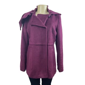 Elie Tahari Women's Purple Wool Peacoat Wide Lapel Sz 10 (EUR 41) - NWT - Picture 1 of 7