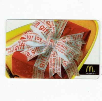 McDonalds Gift Card - 2005 - Bow - Joy - Translucent - Collectible - No Value - Image 1 of 2