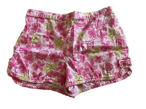 Lilly Pulitzer Girls Pull On Floral And Turtle Shorts Pink Green Size XL 12-14 - Picture 1 of 6