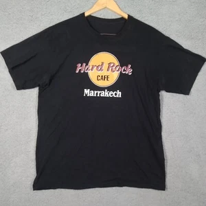 Camisa Hard Rock Café Para Hombre Mediana Negra Marruecos África Algodón Manga Corta Logo - Imagen 1 de 5
