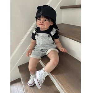 Muñeca renacida de 28 pulgadas hecha a mano cabello enraizado realista niño niño juguetes reales REGALO - Imagen 1 de 4