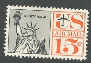 US.  C63. 15c. Statue of Liberty. MLH. 1961