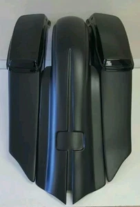 HARLEY CUSTOM Stretched 7" Down 14" Back SaddleBags PRE-HOLE Touring 2014-2016 - Picture 1 of 4