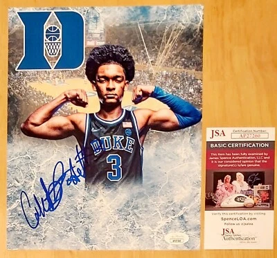 Caleb Foster Signed 8x10 Photo Autographed Duke Blue Devils Edit JSA COA - Image 1 of 3