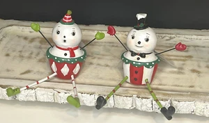 2x Johanna Parker MUÑECO DE NIEVE Estante Cupcake Diamante Diseño a Rayas - Imagen 1 de 7