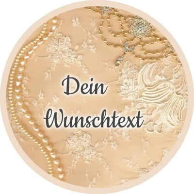 Spitze eßbar Tortenaufleger Party Deko personalisiert Name Geburtstag Perlen neu - Bild 1 von 4