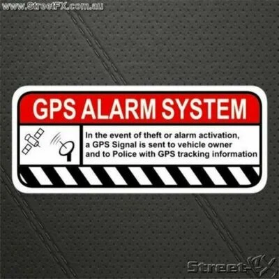 PAR de calcomanías adhesivas de advertencia de seguridad protegidas por rastreador GPS para Hyundai Mazda Foto 1 de 3