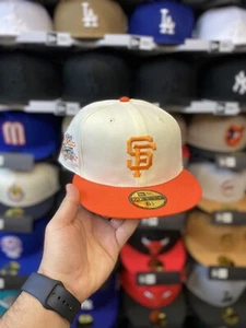 New Era San Francisco Giants Chrome White/Orange 59fifty Fitted (Sz 6 7/8) - Picture 1 of 6