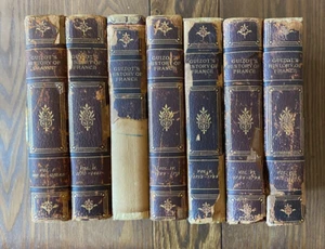 Guizot’s History of France c 1870s – 7 Vols (Missing Vol 7) Crowell Antique - Foto 1 di 15