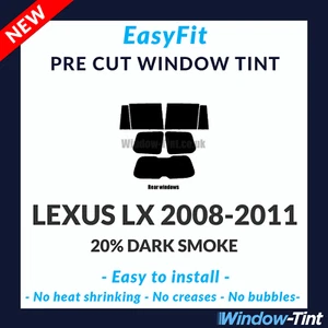 Fácil de Colocar Estática Pre Cortado para Ventana Tinte Lexus LX 2008-2011 - - Imagen 1 de 3
