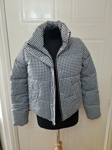 Hollister Womens Puffer Collection Jacket Coat Black & White Size XS New - Picture 1 of 10