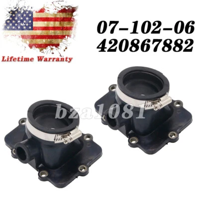 2X Carb Intake Manifold Boots Fits Ski-Doo 600 500 600R 420867882 420867880 NEW Foto 1 de 4