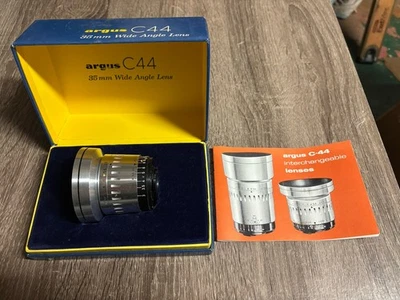 ARGUS CINTAGON 35mm f/4.5 Wide angle Lens  w/ Hood & Box for ARGUS C44 #1509708 - Image 1 of 4