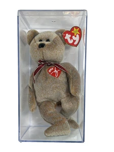 Signature Bear TY 1999 Beanie Baby Raro Original Retirado ¡con errores de etiqueta! - Imagen 1 de 8
