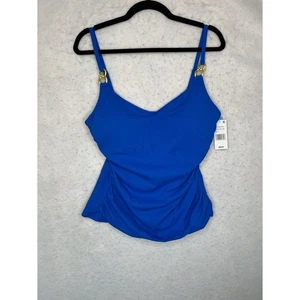 Bleu by Rod Beattie Badeanzug 14 blau Oberteil Tankini Karostich Pool NEU 89 $ - Bild 1 von 13