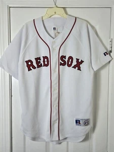 Neu mit Etikett Vintage Russell Athletic Boston Red Sox weiß genäht Trikot Herren Größe Large - Bild 1 von 5