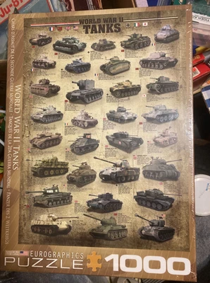 World War II Tanks 1000 pcs Puzzle - EuroGraphics NEW SEALED - Image 1 of 4