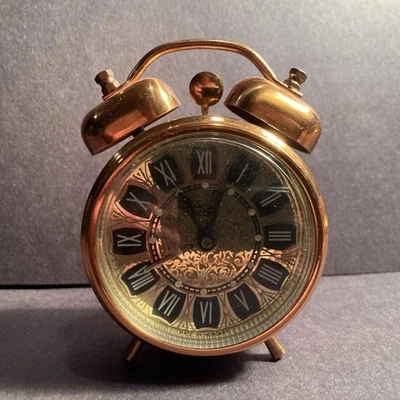 Vintage Copper MOM Wind Up Alarm Desk Clock Hungary - Image 1 of 4