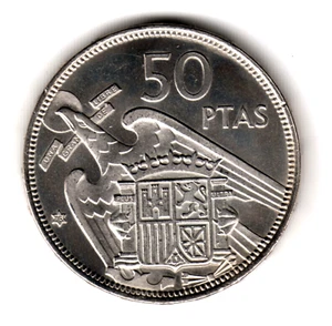 ESPAÑA 50 Pesetas FRANCO 1957 estrella *73* proof 1973 procedente de la cartera - Imagen 1 de 2
