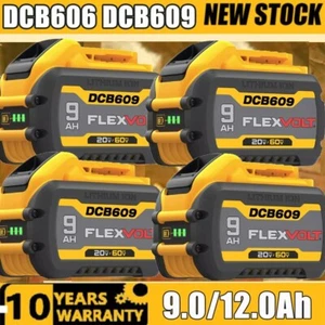 4-pack 12Ah DCB609-2 For DEWALT DCB615 20V/60V MAX FLEXVOLT Li-Ion Battery - Picture 1 of 15
