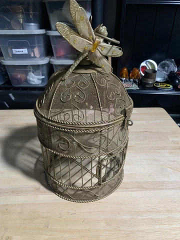 Decorative Gold Bird Cage Cover