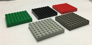 un ladrillo de piedra base básica LEGO® 8x8 diferentes colores #4201 - Imagen 1 de 38