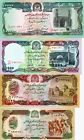 Set of 8 Afghanistan Banknote Afghani Paper Money Notes UNC Taliban