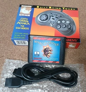 Sega Genesis "Rhino" Controller w/ Game (whac-A-critter) & Extension Cable Bundl - Picture 1 of 6