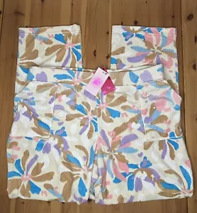 New Juicy Couture Womens Sweatpants Floral Velour Track Pants Pockets Size 2X - Picture 1 of 13