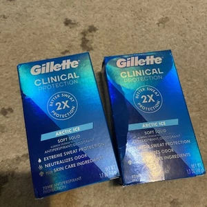 2 NEW Gillette Clinical Protection Soft Solid Deodorant Arctic Ice Exp: 02/26 - Picture 1 of 3