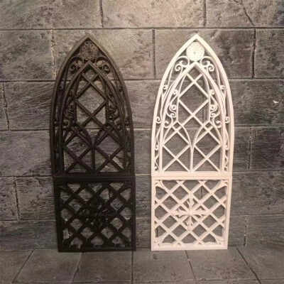 1Set Dollhouse Miniature 1/12 Scale Vintage Gothic Window Unpainted Building Kit - Image 1 of 4