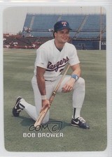 1987 Mother's Cookies Texas Rangers Stadium Giveaway Bob Brower #18 Rookie RC