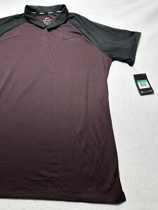NWT Nike Golf  Men's Polo Shirt Size XL Maroon Black style 891190 652 New