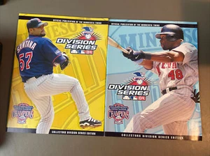 2 Minnesota Twins 2004 MLB Division Series programs vs Yanks (great condition) - Picture 1 of 8