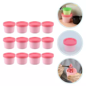 12 Pcs Mask Box Cream Containers with Lids Refillable Face Travel - Picture 1 of 12