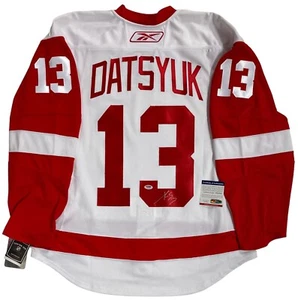 PAVEL DATSYUK SIGNED RBK EDGE AUTHENTIC 2008 RED WINGS STANLEY CUP JERSEY COA 54 - Picture 1 of 6