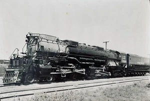 Vintage Union Pacific Railroad Photo Challenger Class Steam Locomotive #3950 B&W - Picture 1 of 18
