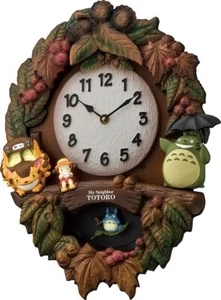 Orologio da parete TOTORO Rhythm CITIZEN Studio Ghibli 4MJ429-M06 marrone F/S Giappone - Foto 1 di 6