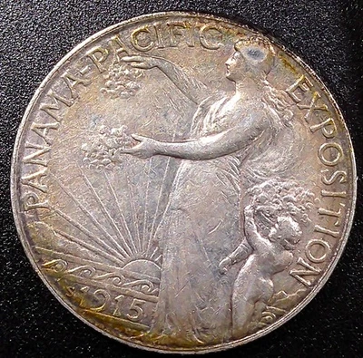 1915-S Panama-Pacific Exposition Commemorative Silver Half Dollar 50c - Image 1 of 4