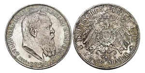 GERMAN ST. Bavaria. Luitpold 1911-D AR 5 Mark. PCGS MS64+. Jaeger 50; Dav.-619 - Picture 1 of 2