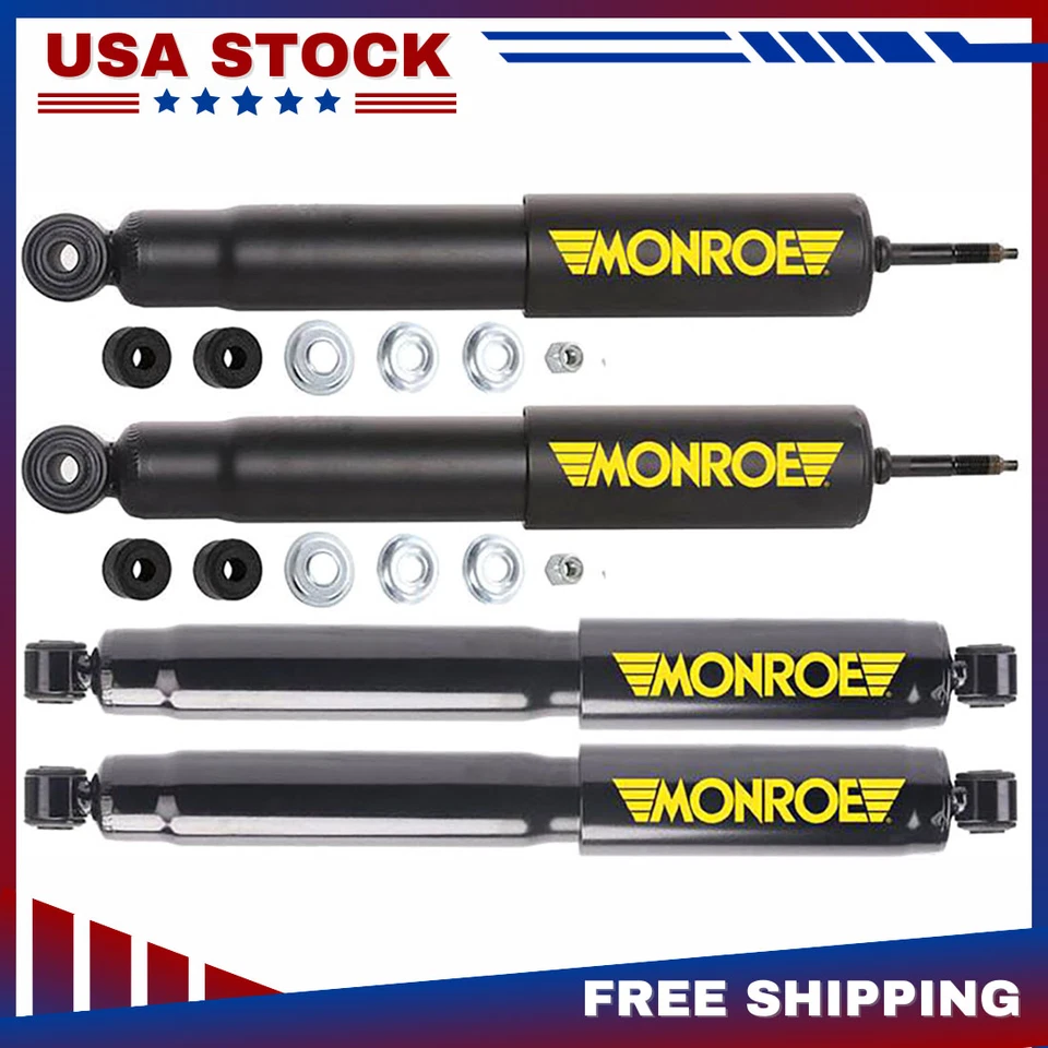Par de amortiguadores delanteros y traseros Monroe OE para Nissan Frontier 1998-04 tracción trasera Matic Plus Foto 1 de 4