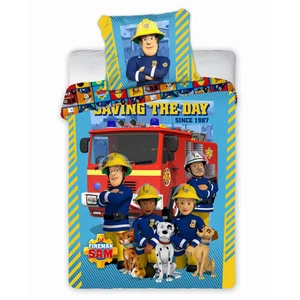 Fireman Sam on the Way Quilt Cover Set for Cot or Toddler Bed - Picture 1 of 2