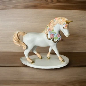 Schönes Franklin Mint Pastell Porzellan Einhorn von 1991. - Bild 1 von 5