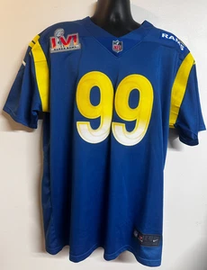 Camiseta para hombre NFL Los Angeles Rams #99 Aaron Donald Super Bowl LVI TALLA: L azul - Imagen 1 de 15