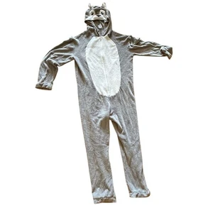 Halloween pajamas Mission Ridge Men's Gray Bunny Rabbit Hooded Costume S/M soft  - Picture 1 of 9